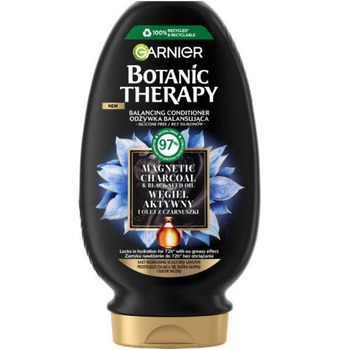 Botanic Therapy Magnetic Charcoal & Black Seed Oil Condiitioner - Vyrovnávací kondicionér pre mastné vlasy so suchými končekmi
